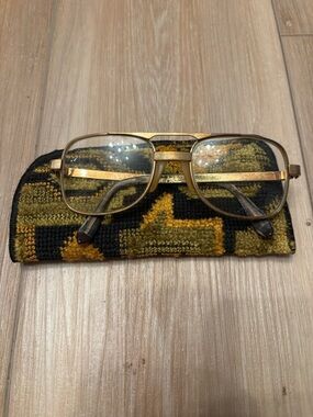 Vintage Univis USA Gold
Tone Aviator Eyeglass
Frames 150mm